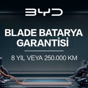BYD Türkiye, Batarya Garantisini 8 Yıl veya 250.000 Km’ye Yükseltti